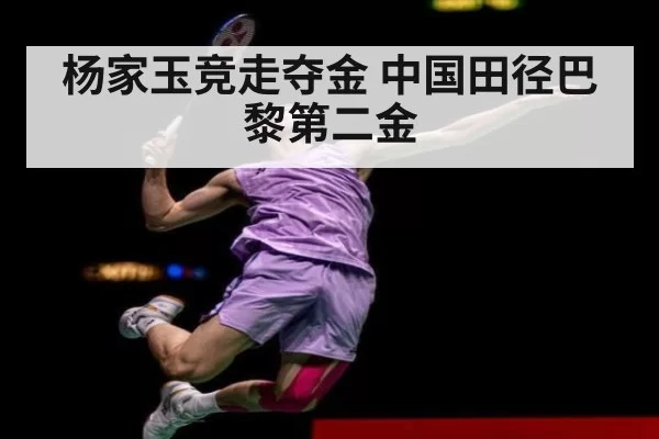 杨家玉竞走夺金 中国田径巴黎第二金